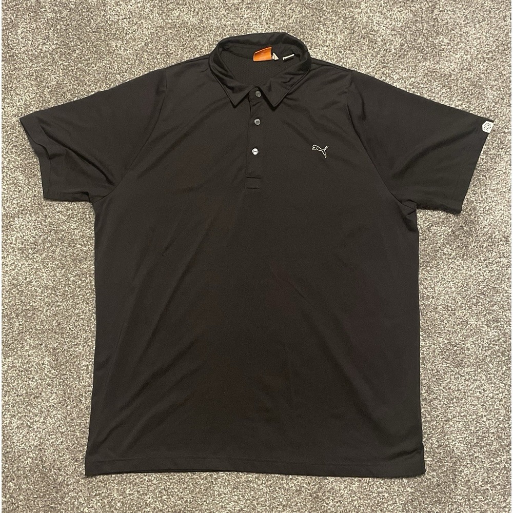 Men's Puma Polo Black Golf Performance Dry Cool Athletic XL